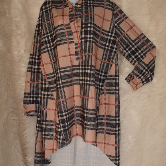 Pink&Black OVERSIZED SHIRTDRESS SIZE M BY CBR GENTLY USED - Picture 2 of 5